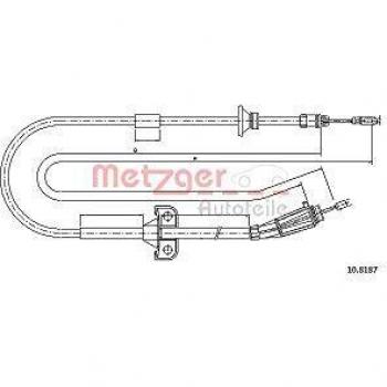 Cable de freno de mano METZGER trasero derecho para Volvo XC70 y XC90