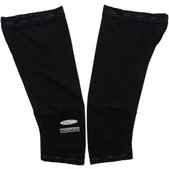 Lusso Roubaix - Calentadores de piernas de runinng para hombre, color negro, talla L