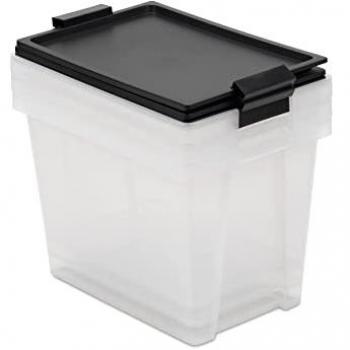 Lote 3 Cajas de Almacenaje Multiusos Tatay, 15L, Negro, con Tapa, Asas, Fabricadas con Materiales Reciclados, Libre de BPA, Medidas 25 x 36 x
