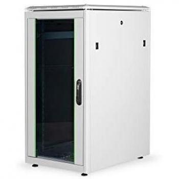 Armario de red 22U 600x800 mm DN-19 22HE, serie Unique, color gris claro RAL7035