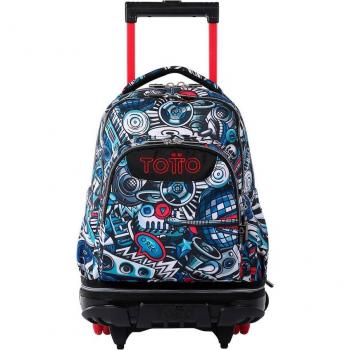 Mochila escolar con ruedas desmontable Musika - Tiza