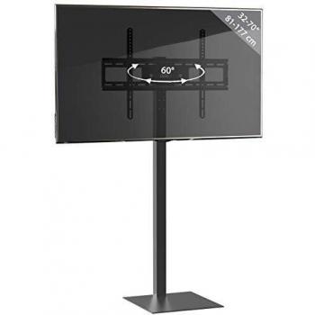 Soporte de TV VESA ajustable Zanta, negro, dimensiones H. 112-124 x B. 64 x T. 38 cm, para pantallas de hasta 70 y 35 kg