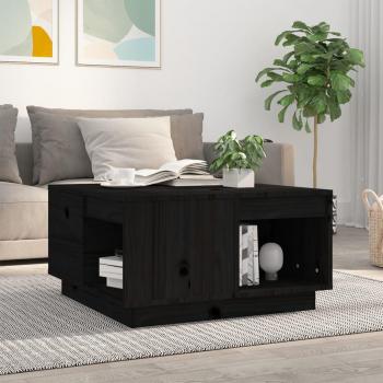 Mesa de centro de madera maciza de pino 60x61x32,5 cm Natural/Blanco/Gris y Negro - Mesita de Salón o Comedor o Auxiliar
