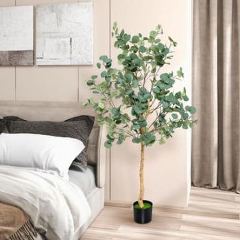 Goplus® 5.5-Feet Artificial Indoor Eucalyptus Tree