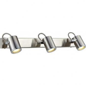 Aplique de baño LUX 3 luces en acero IP44, GU10