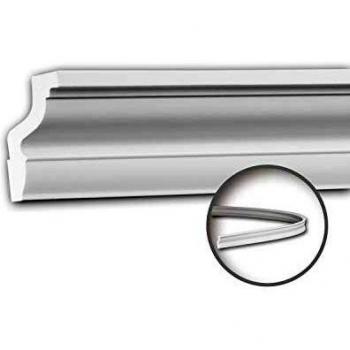 Cornisa Flexible Neoclásica Profhome 2 m - Moldura Decorativa de Estuco Blanca