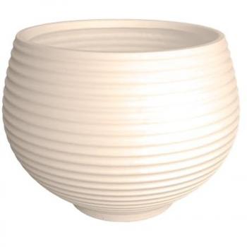 Maceta Zafira 35 Cm Crema - Polietileno - Fácil Limpieza - Resistente a Impactos