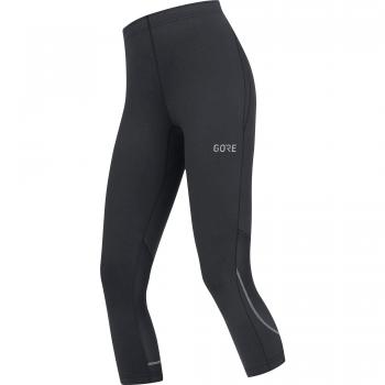 GORE WEAR R3 Mallas 3/4 de mujer, 38, Negro