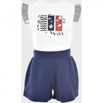 Conjunto de bebé niña sin mangas con dibujo de toallas