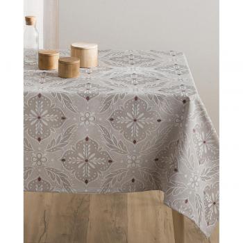 VISUM - Mantel antimanchas jacquard Leta Burdeos