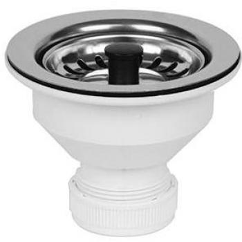 Válvula Cesta Inoxidable 115mm con Tapón Teka 1 1/2 M-345 Sifón Rígido para Fregadero