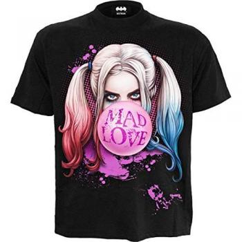 Harley Quinn - Mad Love - Women's Black Front Print T-Shirt (S to XXL)