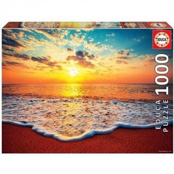 Educa Atardecer en la Playa. Puzzle de 1000 Piezas. Ref. 19024, Multicolor