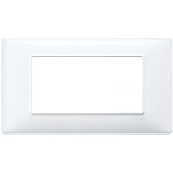 Placa 4 Módulos Blanca Vimar Plana en Tecnopolímero