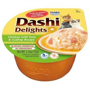Inaba Dashi Delights Chicken with Tuna and Scallop Wet Food for Cats