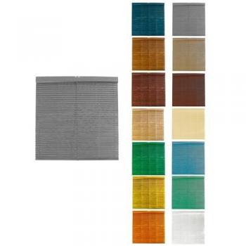Persiana de Madera Alicantina con Polea Metálica - Estor Enrollable para Ventanas, Puertas, Salón 95 x 100 cm (Gris Pintada)