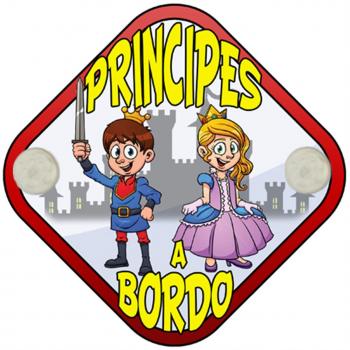 Placa bebé a bordo príncipes a bordo niños