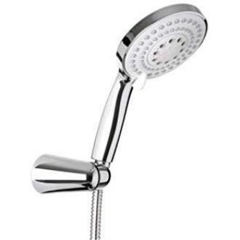 TATAY Kit Alcachofa Ducha Jerez con Soporte y Manguera 1.5M, 12 cm de Diámetro, de ABS, 4 posiciones, Sistema de Ahorro de Agua y Antical Cromado