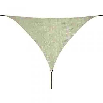 vidaXL Toldo de Vela Triangular de HDPE Blanco 3,6x3,6x3,6 m Lona para Sombra