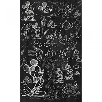 Papel Pintado No Tejido Mickey Pizarra, 120x200 cm, Ancho de 100 cm