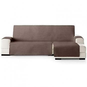 Eysa Oslo Funda, Poliéster, Marrón/Visón, Chaise Longue 240cm. Válido para sofá Desde 250 a 300cm