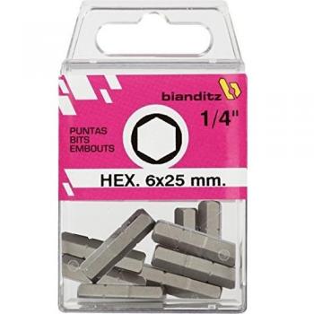 Bianditz m-c - Juego puntas extra hexagonal 10x25 1/4