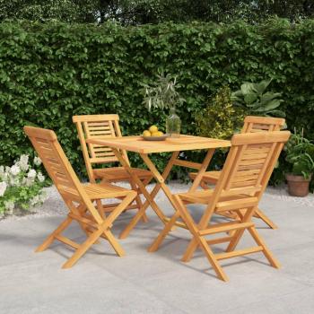 5-Piece Solid Teak Wood Garden Dining Set