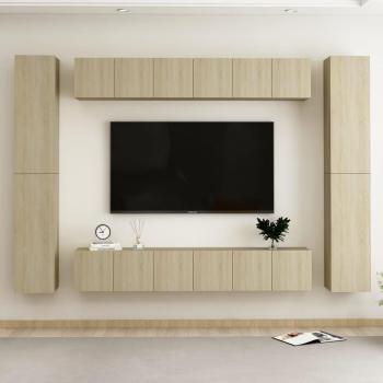 vidaXL Set de muebles de salón TV 10 piezas madera ingeniería 60 x 30 x 30 cm