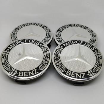 Para Mercedes-Benz 75 mm radnabenabdeckung Estrella con corona Laurel Negro AMG Buje Tapa 75 mm Buje tapas Tapacubos a1714000125 9040 Llantas aleación – Clase A B C CLA CLS CLK g GL GLA M ML SLK SL S Nuevo de accesorios para Mercedes-Benz