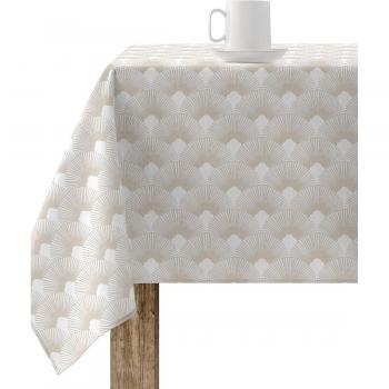 Mantel Antimanchas 100% algodón resinado modelo 0120-266, Mantel NO Hule, Tacto algodón, Impermeable, Repelente líquidos - Elegante Made By BL BELUM - No traspasan
