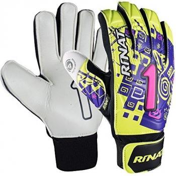 Rinat Asimetrik Etnik As Guante de Portero, Unisex niños, Amarillo Neon/Morado, 6