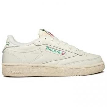 Zapatillas deportivas de mujer Reebok Club C 85 Vintage, color blanco crema con detalles en verde, talla 39 EU
