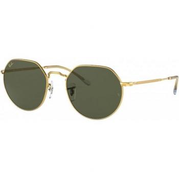 Ray-Ban RB3565 Jack 919631 Unisex Geometric Sunglasses Gold Size 51