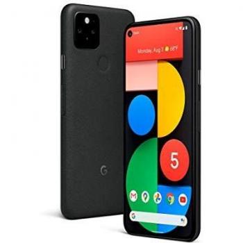 Refurbished Water Resistant Google Pixel 5 5G Dual-SIM Android Phone - 128 GB Just Black