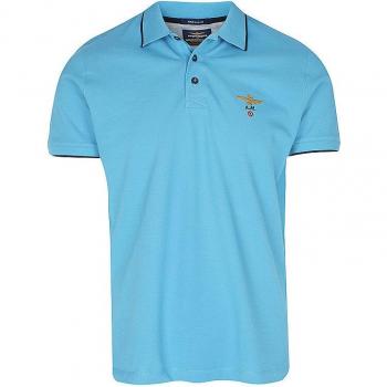 Aeronautica Militare Blue Polo Shirt for Men, Size XXXL