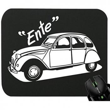 'Touchlines - Serie Citroen 2 CV Ente de ratón para gaming y diseño gráfico 230 x 190 x 5 mm negro negro 230 x 190 x 5 mm
