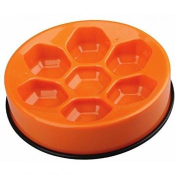 M-PETS mpets 10503917 Anti LF-Tech de Comida para Perros Comedero para Animales de melamina Bacteria, 1200 ml, Color Naranja