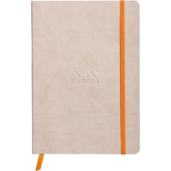 Cuaderno A5 Rhodia 117405C cubierta blanda Rhodiarama líneas horizontales beige 14,8x21