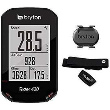 Bryton 420t Rider con cadencia y Banda Cardio, Unisex Adulto, Negro, 83.9x49.9x16.9