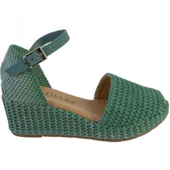Sandalias de mujer PITILLOS 5501/24 con cuña en color azul turquesa