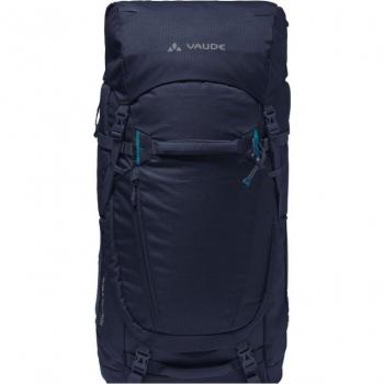 Mochila Vaude Astrum Evo 55+10l montaña, color negro, capacidad ajustable, diseño ergonómico, sistema de ventilación en la espalda, múltiples compartimentos y bolsillos para organización, compatible con sistemas de hidratación