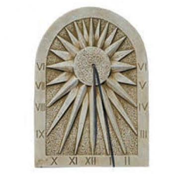 Reloj de Sol Solar en Piedra con Diseño de Rama Estrella 31x41cm