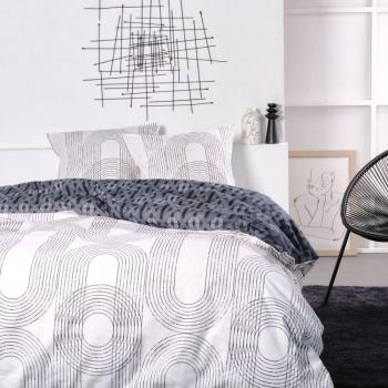 Juego de funda nórdica TODAY Blanco 240 x 220 cm 3 Piezas, incluye funda nórdica estampada y 2 fundas cuadrante m/concéntrico, medida de cama doble reversible (240 x 260