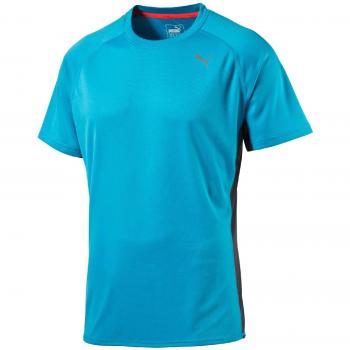 PUMA para hombre T-Shirt PE running manga corta Azul Atomic Blue-Asphalt Talla:extra-large