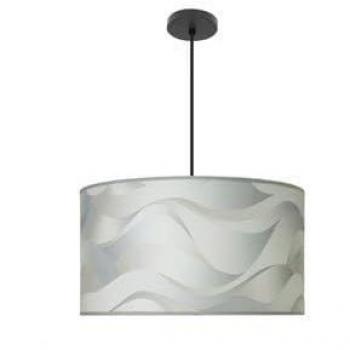 Lámpara Colgante Moderna 3xe27 Negro/Ola Gris 50x50cm con Difusor