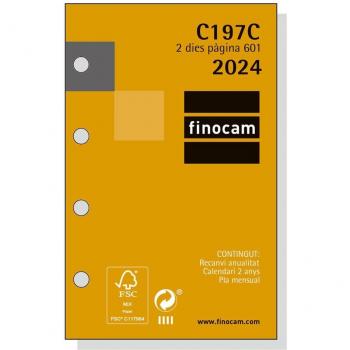 Recambio Anual 2024 Classic Catalán - Planificador Mensual y Semanal en Catalán