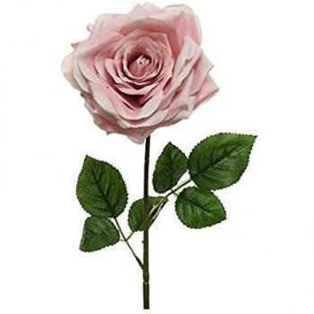 Vara Artificial Rosa Blanca 52cm con Estilo Elegante