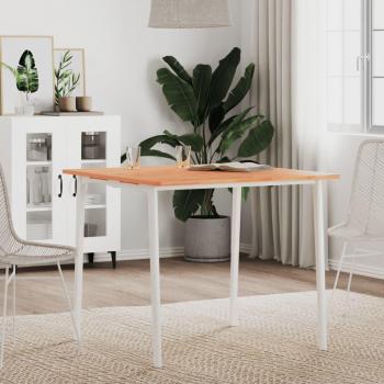 Tablero de mesa cuadrado de madera maciza de haya 80x80x1,5 cm Marrón