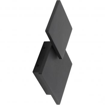 Aplique de pared LED Lucande Elrik, negro, 27 cm de altura, metal, moderno, para pasillos, 1 llama