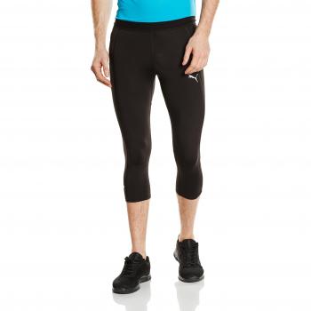 PUMA para Hombre Pantalones de Velocidad 3/4 Mallas Negro Negro Talla:Small